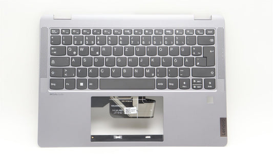 Lenovo IdeaPad 5 14ABR8 Keyboard Palmrest Top Cover German Artic Grey 5CB1K20829