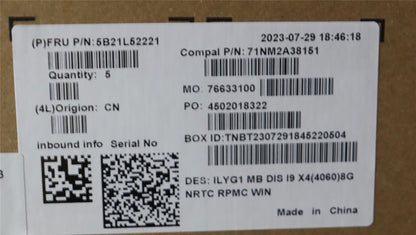 Lenovo Legion S7 16IRH8 Motherboard Mainboard DIS INTELI913900H 16G 5B21L52221