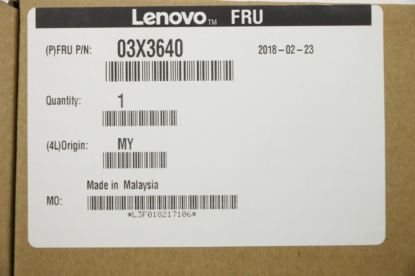 Lenovo 1Gbps GigabitET QP Intel Board 03X3640