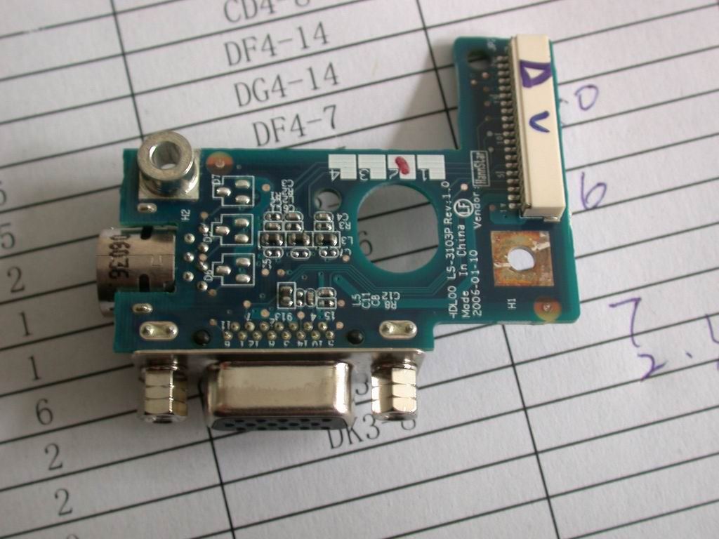 Lenovo HDL00 VGA/TV OUT接口板71B61439001 VGA Board 11008163
