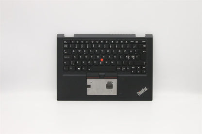 Lenovo Yoga X390 clavier repose-mains couvercle supérieur nordique noir rétro-éclairé 02HL570