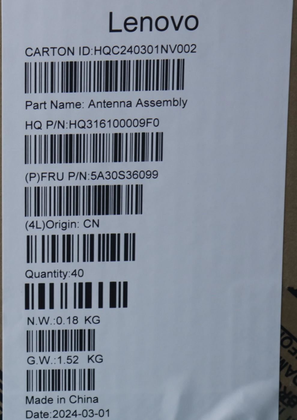 Lenovo Antenna H 83DR L+R 5A30S36099