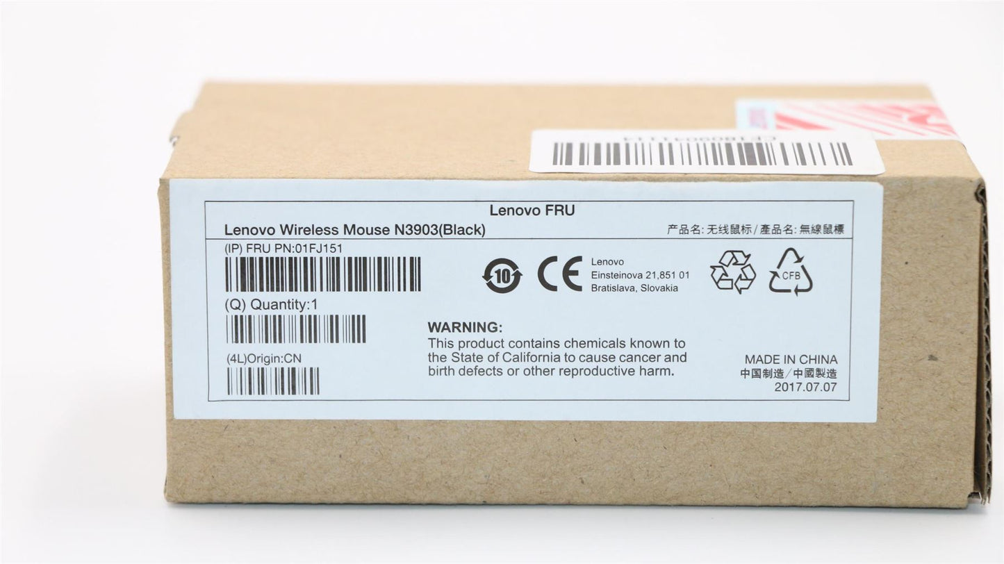 Lenovo Wireless Mouse N3903 (Blk) 01FJ151