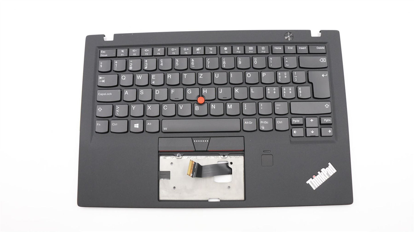 Lenovo Carbon X1 5th Keyboard Palmrest Top Cover Swiss Black 01LX534