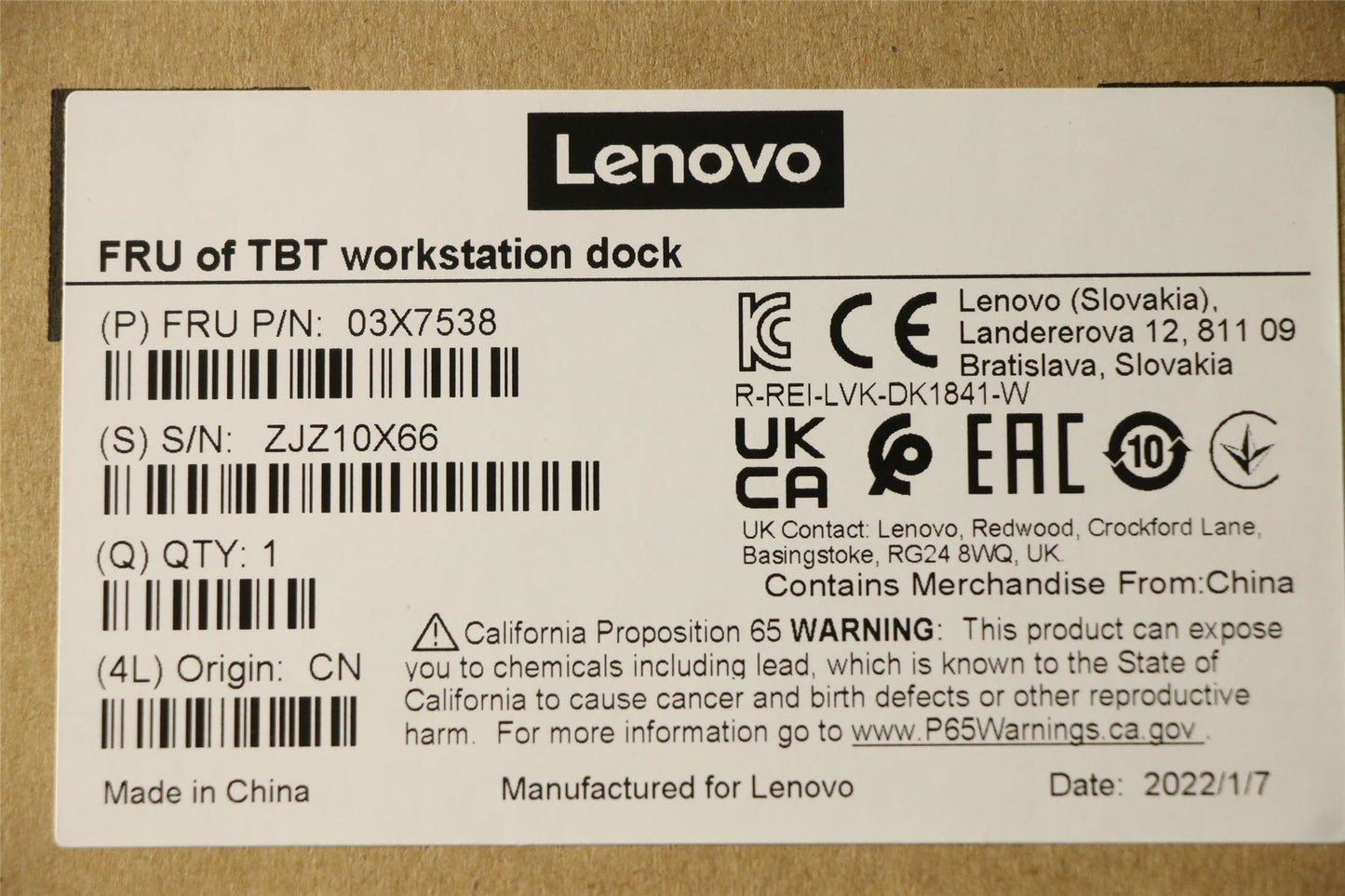 Lenovo ThinkPad ThinkPad Thunderbolt 3 Dock Gen 2 Docking Station Black 03X7538