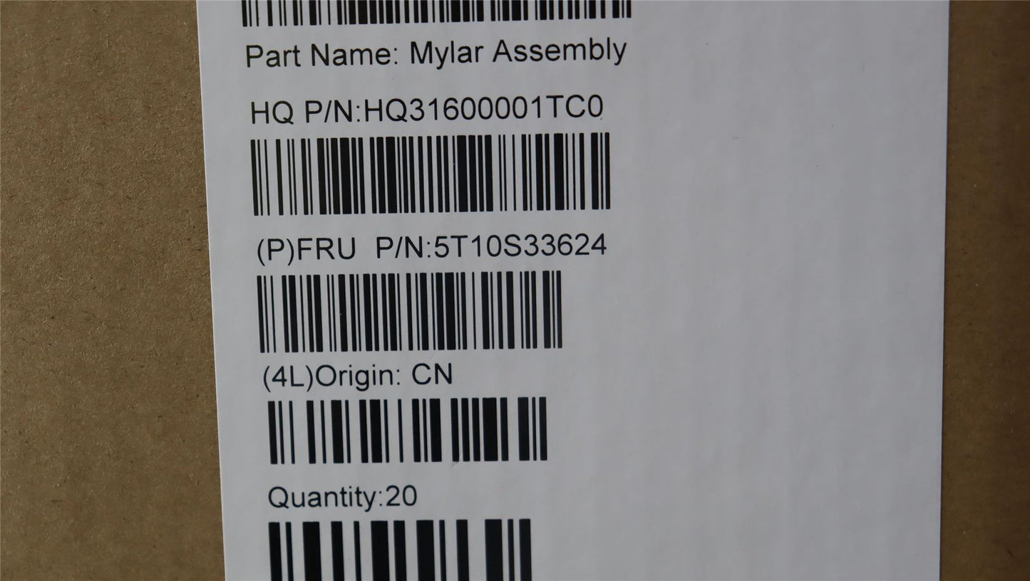Lenovo TAPE D COVER COSTMETICS MYLAR L H 82YL*5 5T10S33624