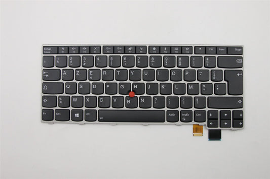 Genuine Lenovo ThinkPad T470s Keyboard French Silver 01ER880