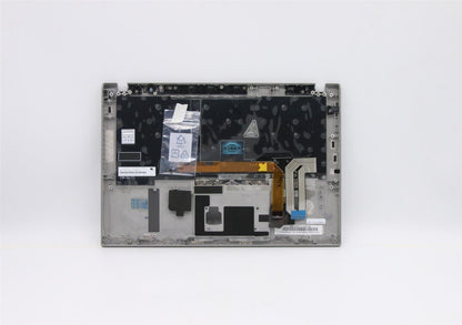 Lenovo ThinkPad T490s Keyboard Palmrest Top Cover Russian Silver Backlit 02HM370