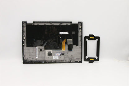 Lenovo Yoga X390 Keyboard Palmrest Top Cover Icelandic Black Backlit 02HL690