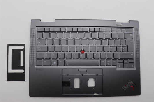 Lenovo ThinkPad X1 7th Gen Keyboard Palmrest Top Cover Spanish 5M11H45733