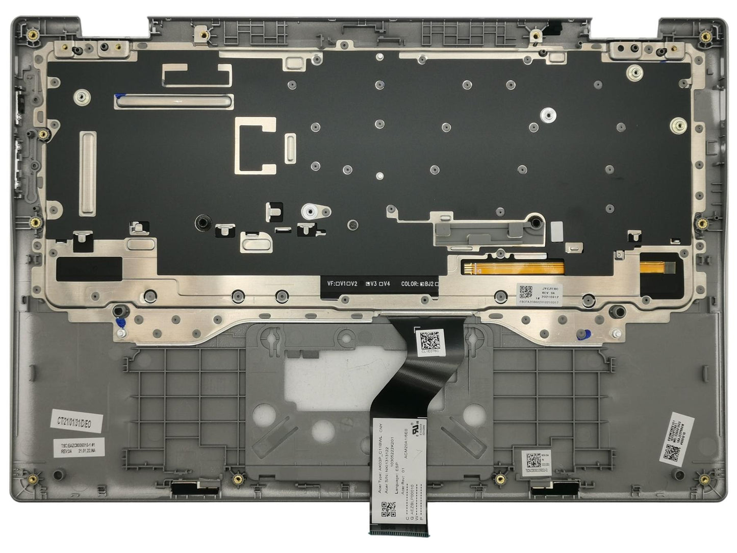 Acer Chromebook Spin CP513-1H Palmrest Cover Keyboard Spanish 6B.HWZN7.013