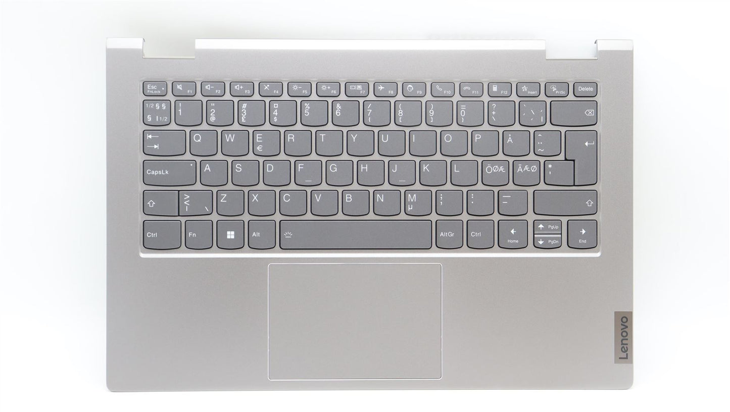 Lenovo Yoga 14s G3 IRU Palmrest Cover Touchpad Keyboard Nordic 5CB1L43742