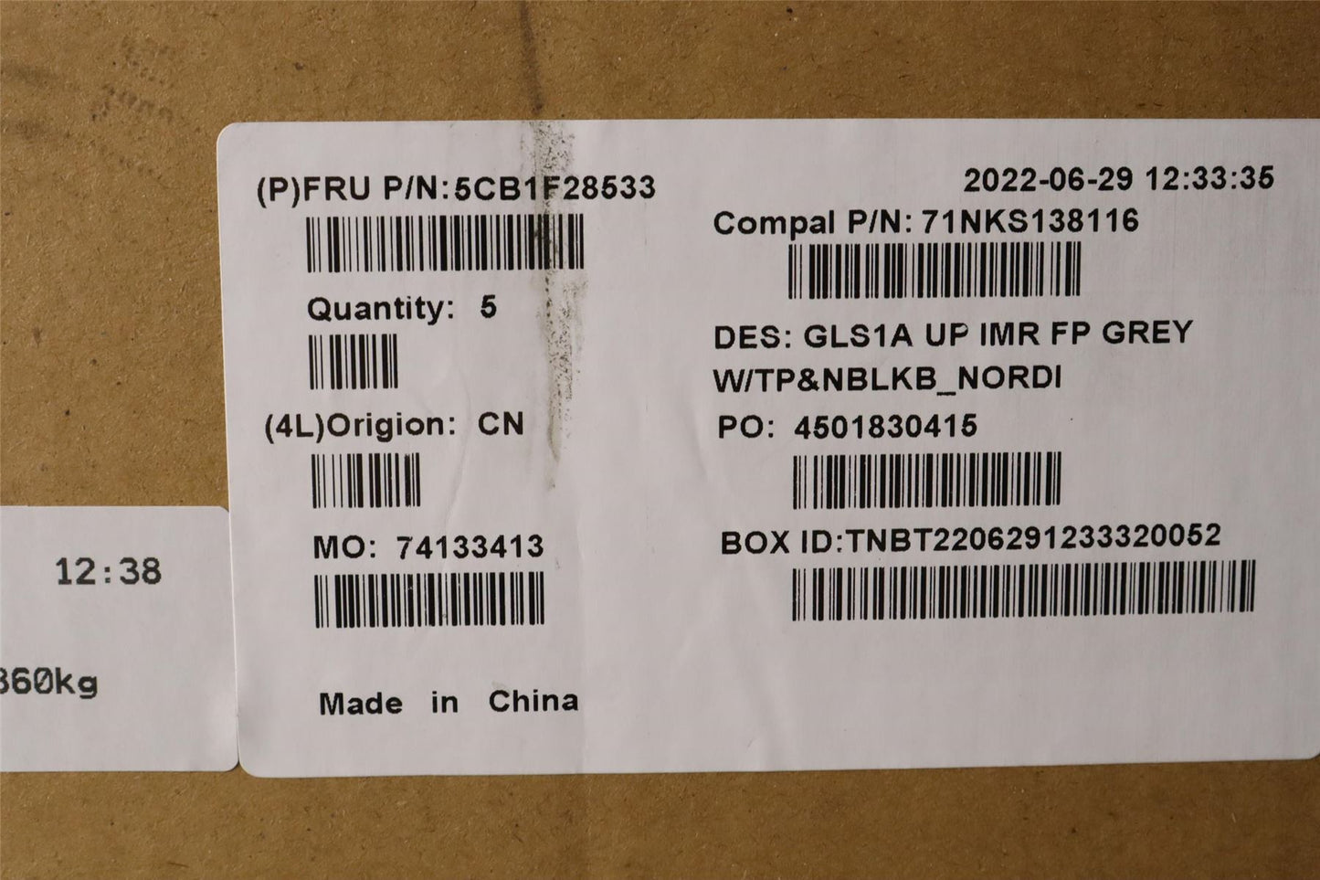 Lenovo IdeaPad 1-14ADA7 Palmrest Touchpad Cover Keyboard Nordic 5CB1F28533