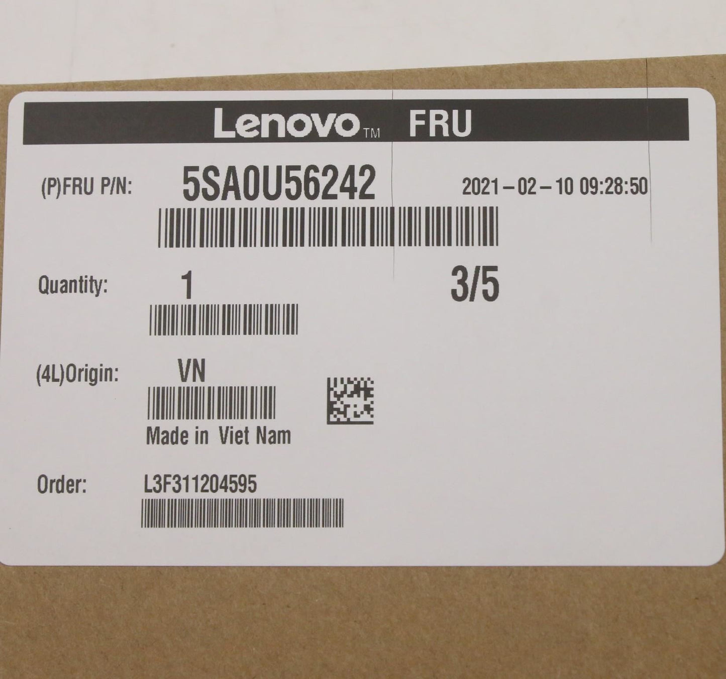 Lenovo 5SA0U56242 SP Celeron G5905T 3.3G 2C