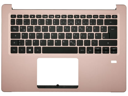 Acer Swift SF114-32 Palmrest Cover Keyboard German Pink Backlit 6B.GZLN1.008