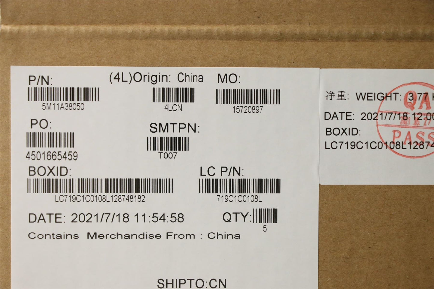 Lenovo MECH_ASM KB C ITA(PMX)PT UK BK 5M11A38050