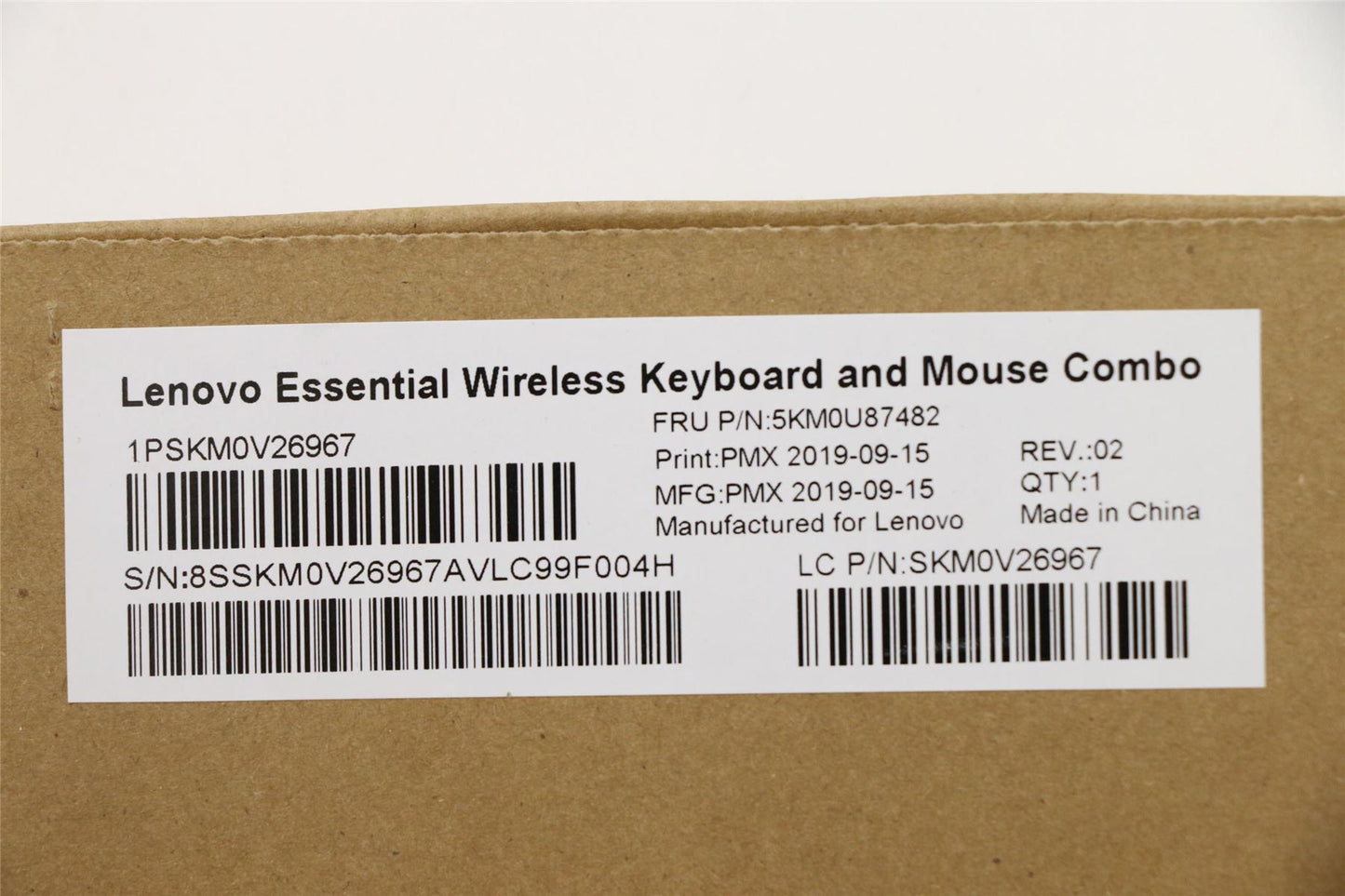 Lenovo Primax RFBU71 2.4G BKR+C_IN 5KM0U87482