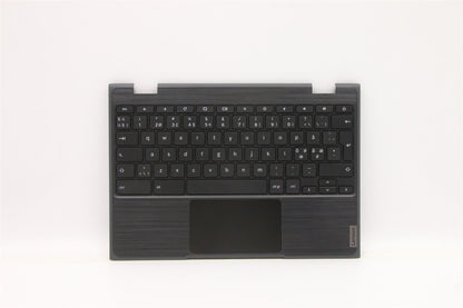 Lenovo 100e 2nd Gen Palmrest Cover Touchpad Keyboard Nordic Black 5CB1E09643