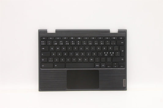 Lenovo 100e 2nd Gen Palmrest Cover Touchpad Keyboard Nordic Black 5CB1E09643