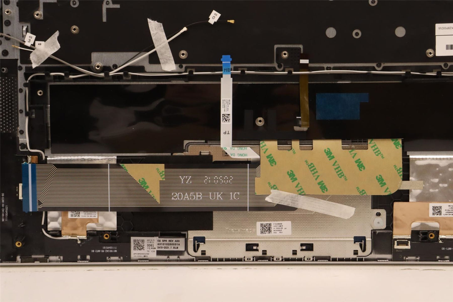 Lenovo IdeaPad 4G-14Q8C05 Palmrest Cover Keyboard Swiss Grey 5CB1D66549