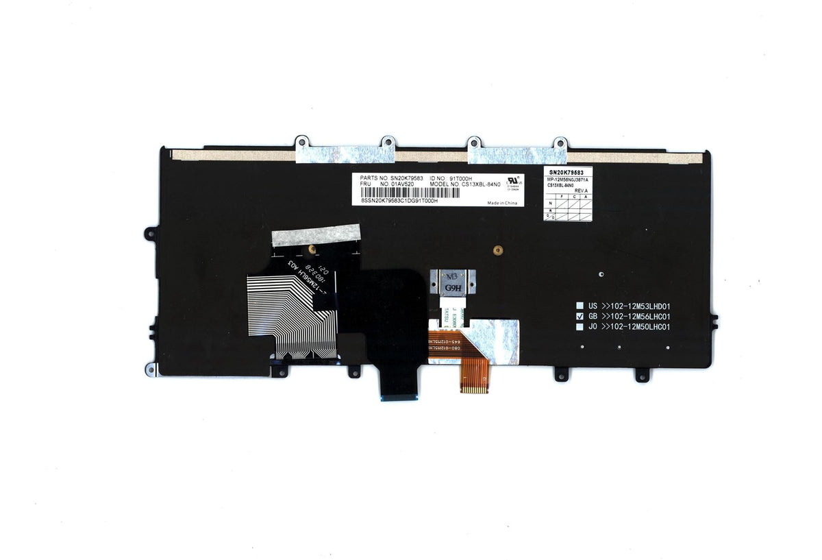 Genuine Lenovo ThinkPad X260 Keyboard Norwegian Black Backlit 01AV520