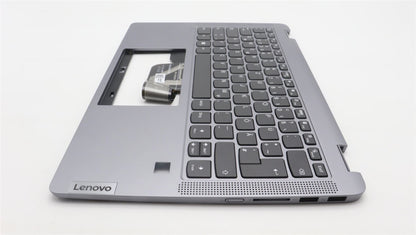 Lenovo IdeaPad 5 14ABR8 Keyboard Palmrest Top Cover German Artic Grey 5CB1K20829