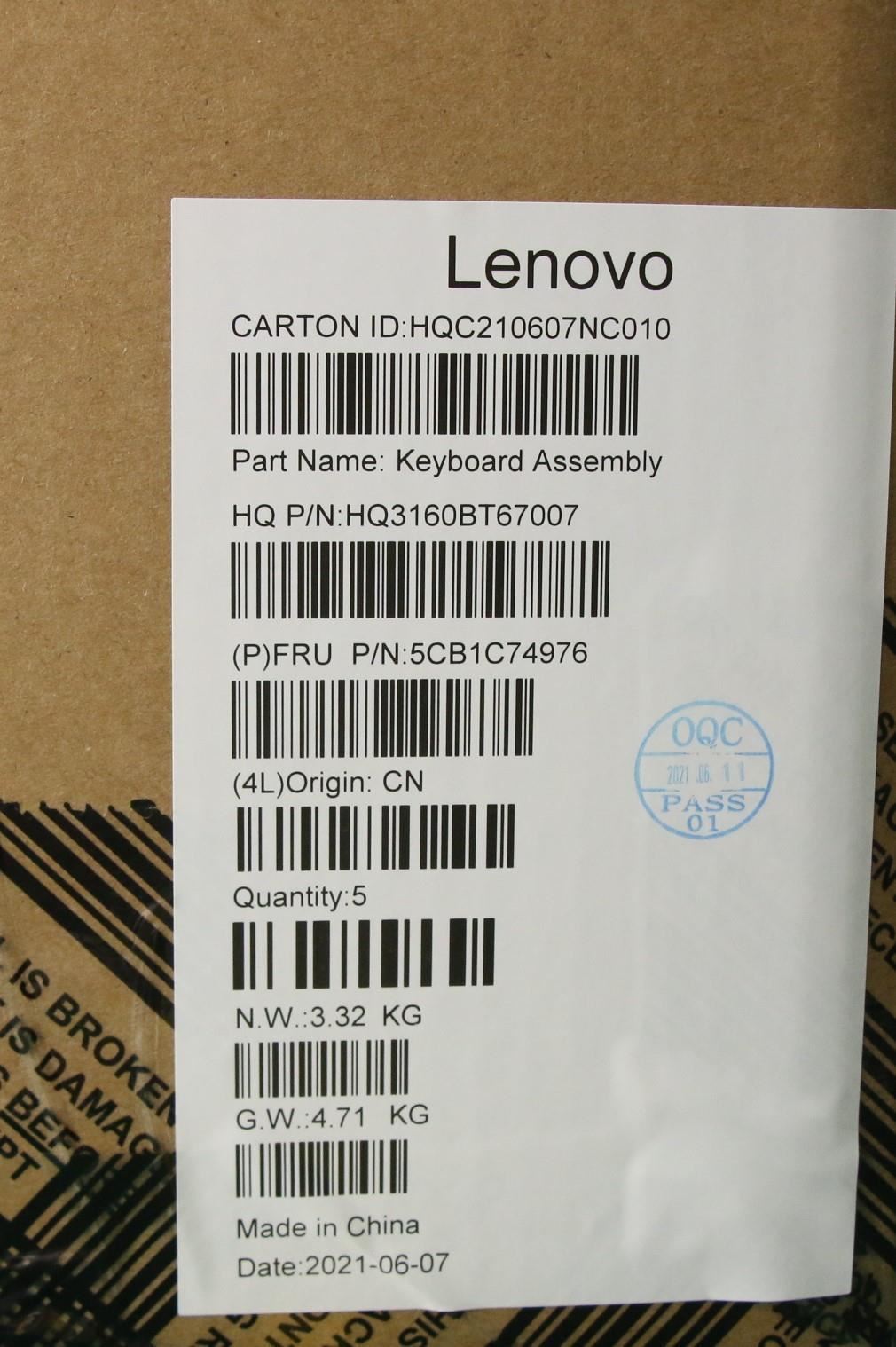 Lenovo IdeaPad 5 16ACH6 5-16ACH6 Palmrest Cover Touchpad Keyboard 5CB1C74976