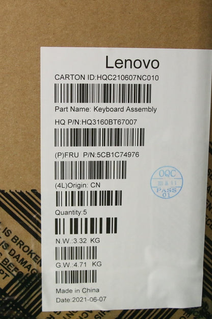 Lenovo IdeaPad 5 16ACH6 5-16ACH6 Palmrest Cover Touchpad Keyboard 5CB1C74976