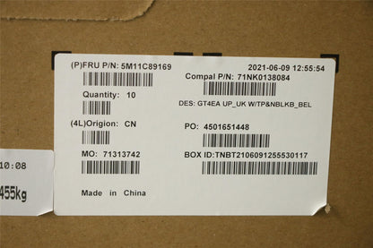 Lenovo Chromebook 14e Gen 2 Palmrest Cover Touchpad Keyboard Belgian 5M11C89169