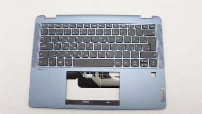 Lenovo IdeaPad 5 14IAU7 Keyboard Palmrest Top Cover Hungarian Blue 5CB1H80053