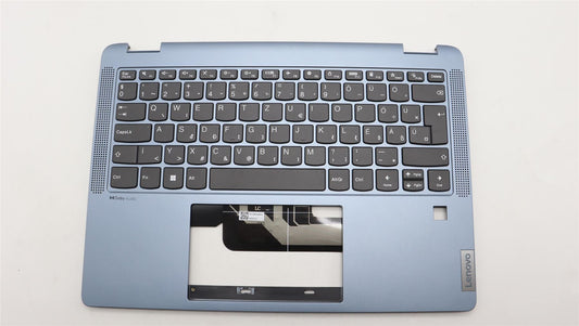 Lenovo IdeaPad 5 14IAU7 Keyboard Palmrest Top Cover Hungarian Blue 5CB1H80053