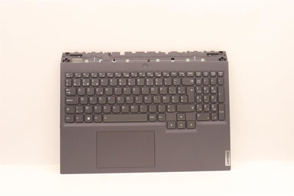 Lenovo 5 16ARH7H Palmrest Cover Touchpad Keyboard Belgian Storm Grey 5CB1H70899