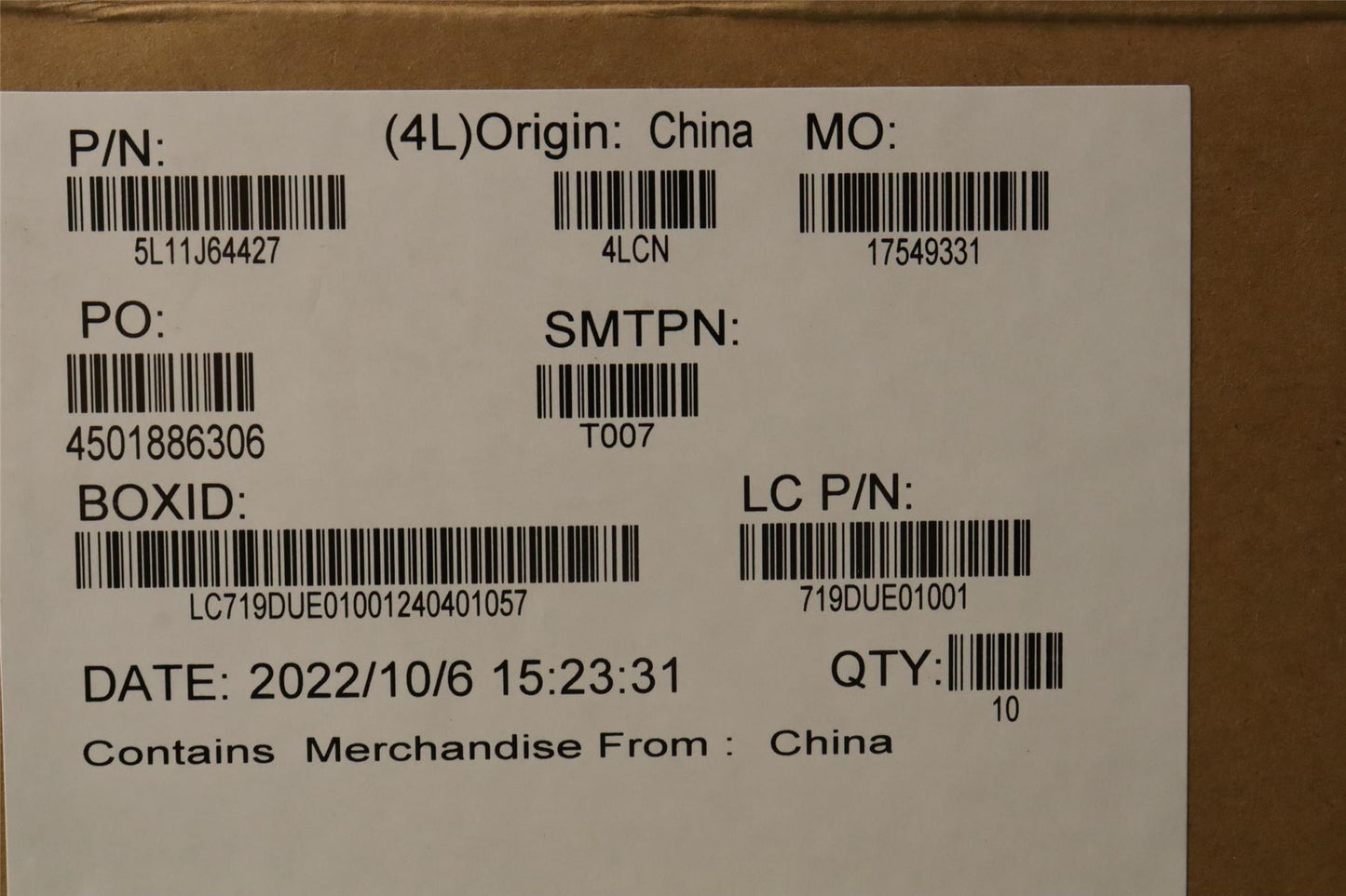 Lenovo LABEL Label Kit 5L11J64427
