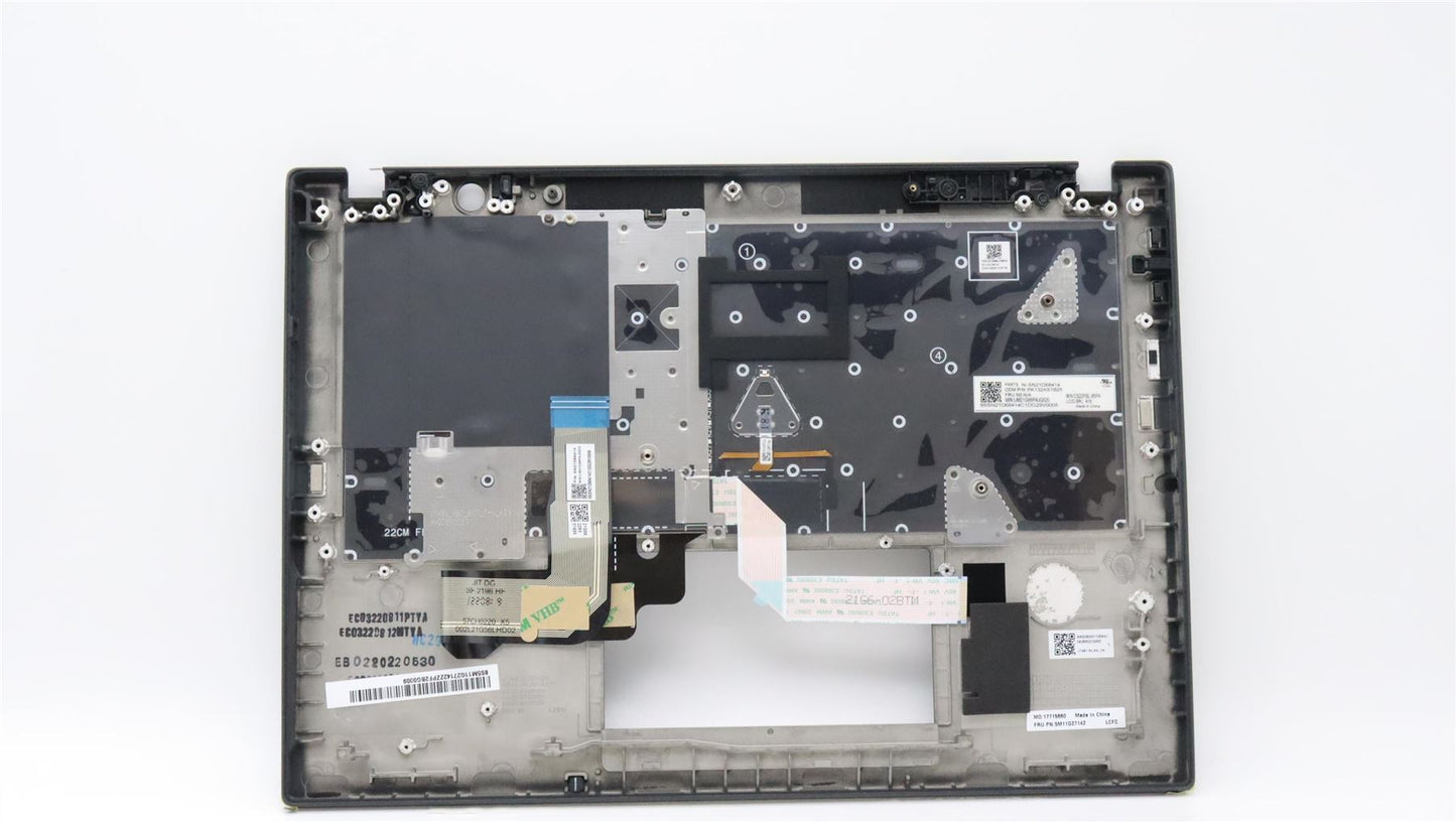 Lenovo ThinkPad T14s Gen 3 Keyboard Palmrest Top Cover Black Backlit 5M11G27142