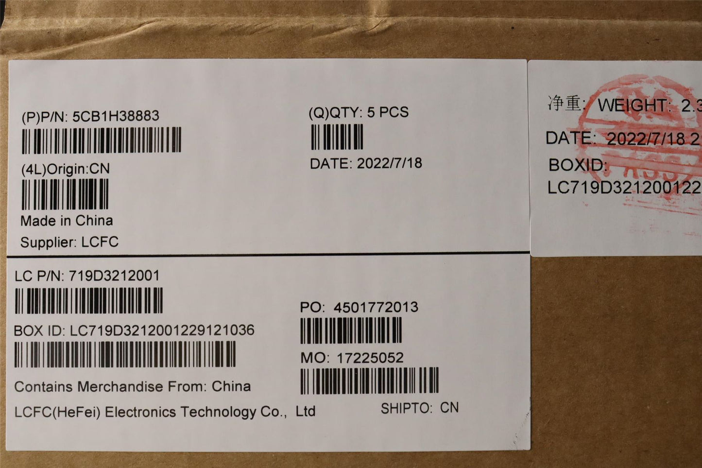 Lenovo LCD Cover L 82RJ M/B 5CB1H38883