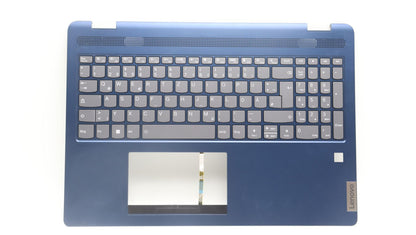 Lenovo IdeaPad 5 16ABR8 Keyboard Palmrest Top Cover German Abyss Blue 5CB1K60123