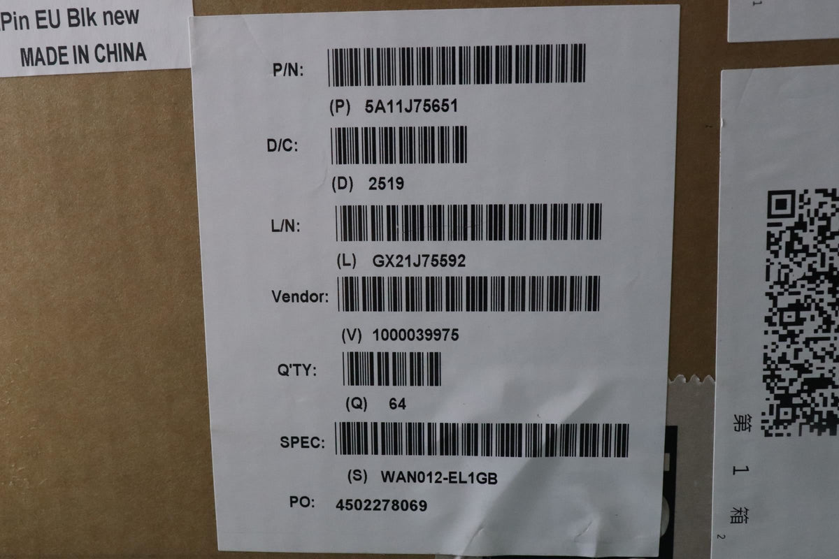 Lenovo AC_ADAPTER PD,65W,20/15/9/5V,2P,EU,ACB 65W USB-C 5V 2 Pin AC Charger Adapter 5A11J75651