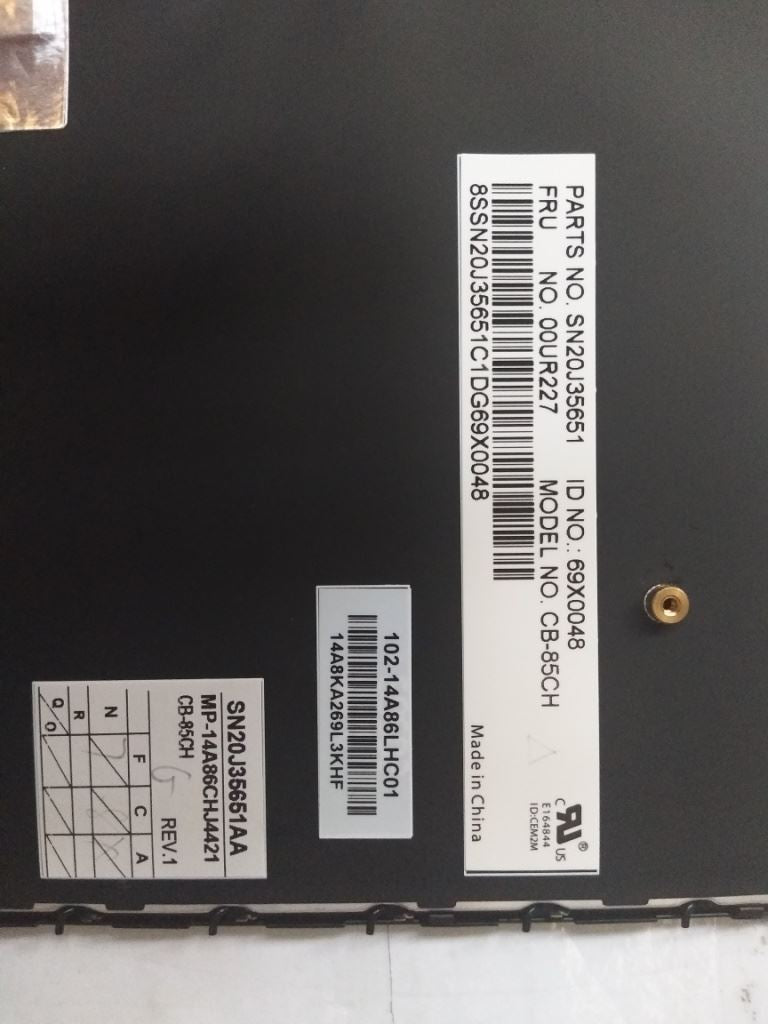 Lenovo NB_KYB Carling KBD,CH,CNY 00UR227