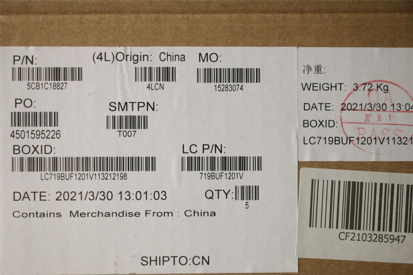 Lenovo Upper Case ASM_EURO ENG L82KDBKTEX 5CB1C18827