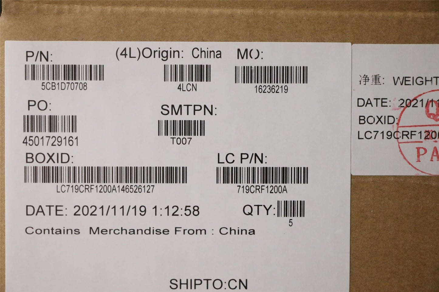 Lenovo Upper Case ASM_KOR L21B1 5CB1D70708