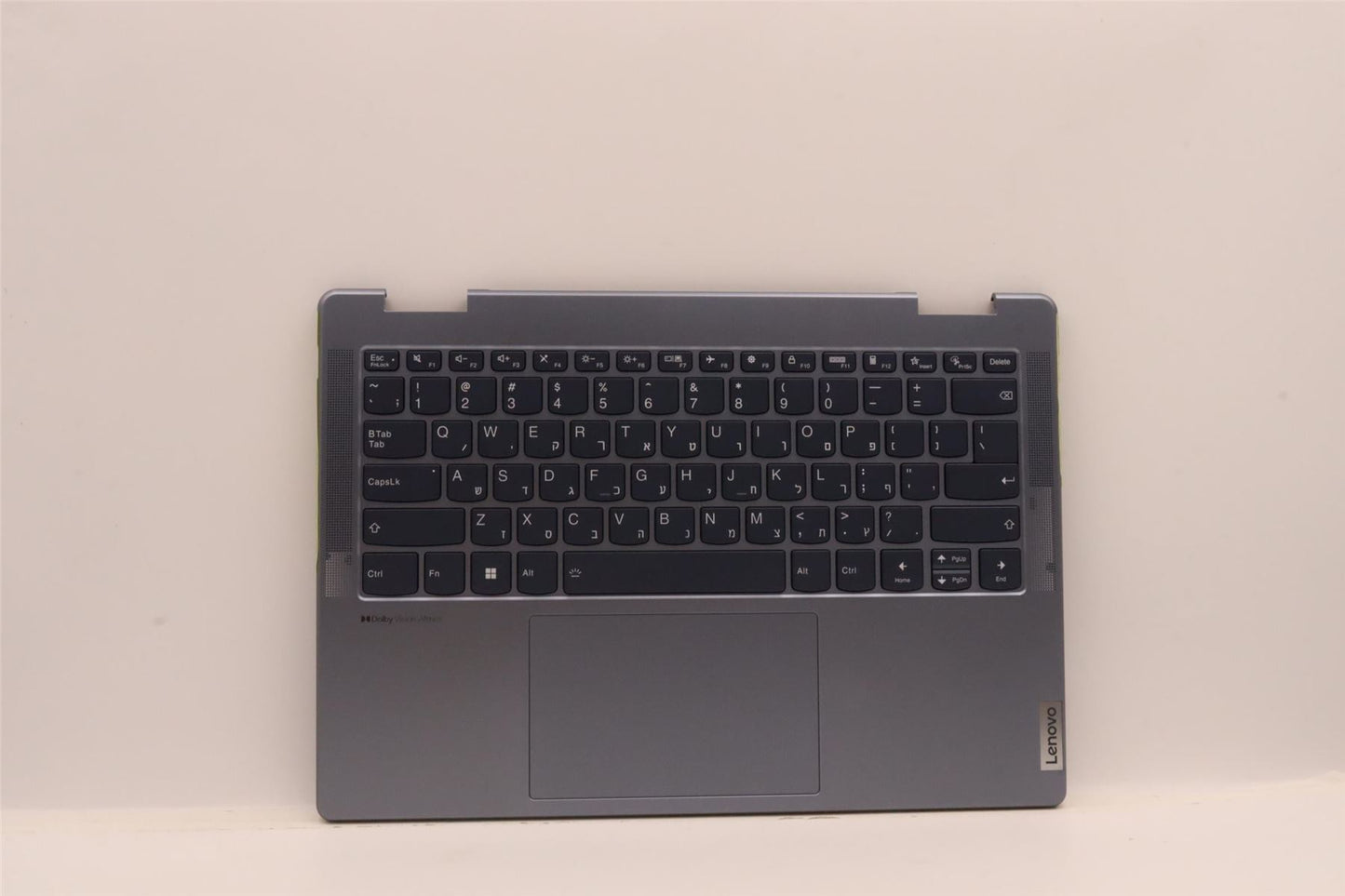 Lenovo Yoga 7 14ARB7 Palmrest Cover Touchpad Keyboard Hebrew 5CB1J11092