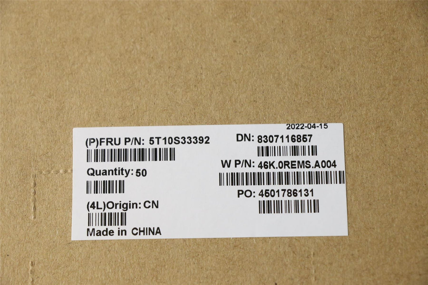 Lenovo 5T10S33392 TAPE W 82R9 BASE