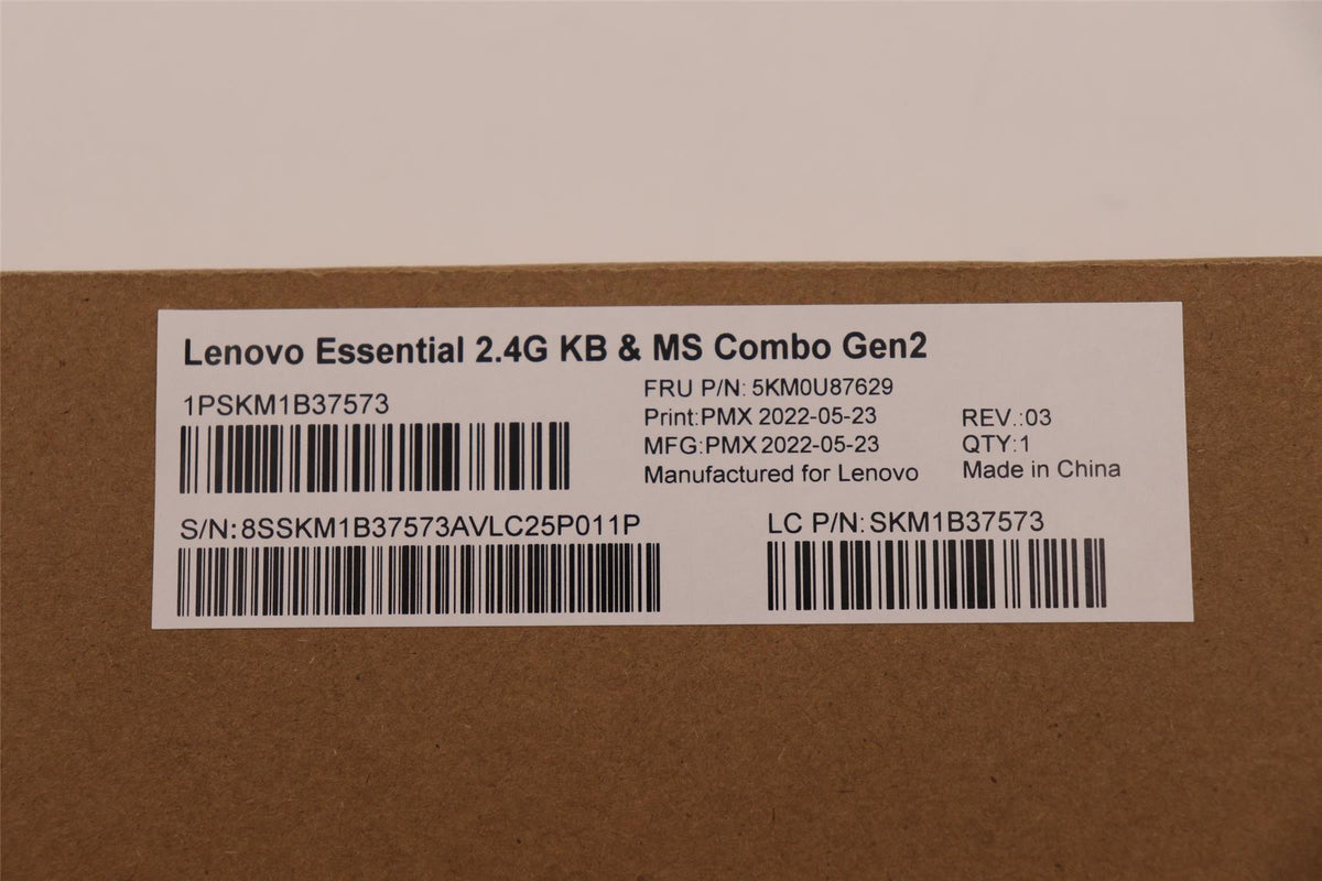 Lenovo KYB_MOUSE Primax R71_G2 2.4G BKG EN_CA English Keyboard 5KM0U87629