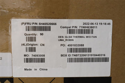 Lenovo HEATSINK Heatsink C 82SD UMA Robin 5H40S20666