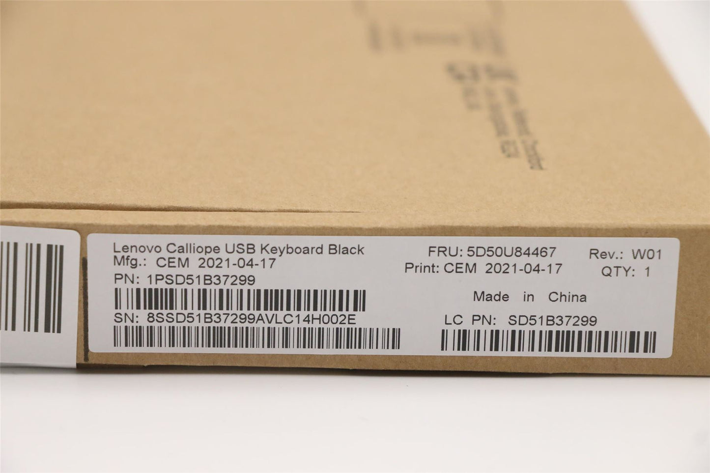 Lenovo USB Calliope KB BK SWS 5D50U84467