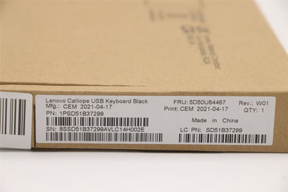 Lenovo USB Calliope KB BK SWS 5D50U84467
