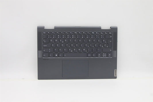 Lenovo Yoga 7-14ACN6 Keyboard Palmrest Top Cover Slovenian Grey 5CB1D12406