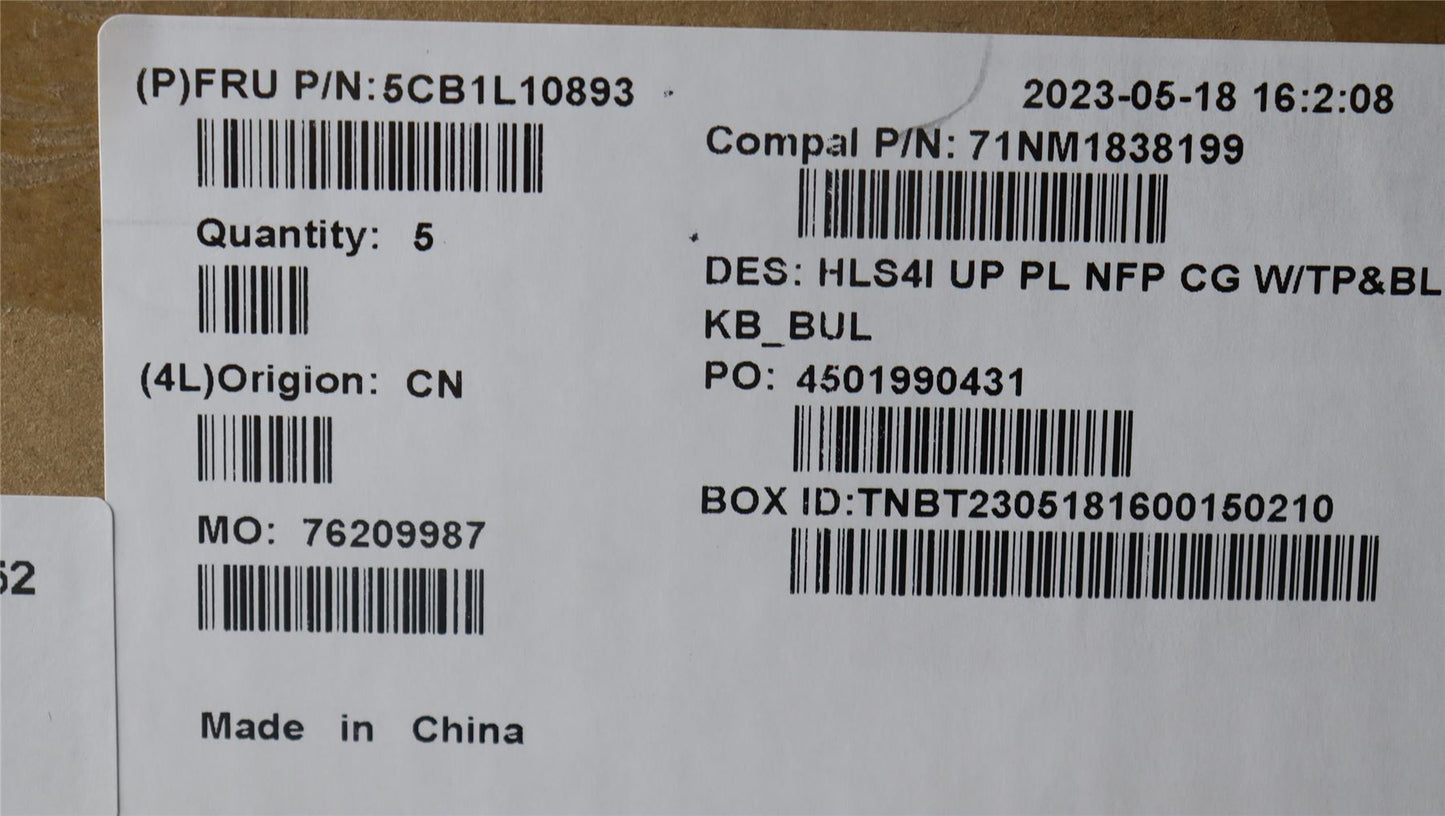 Lenovo IdeaPad 5 14ABR8 Palmrest Cover Touchpad Keyboard Bulgarian 5CB1L10893