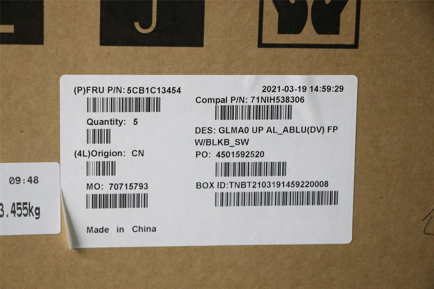 Lenovo IdeaPad 5 14ALC05 Palmrest Cover Touchpad Keyboard Blue 5CB1C13454
