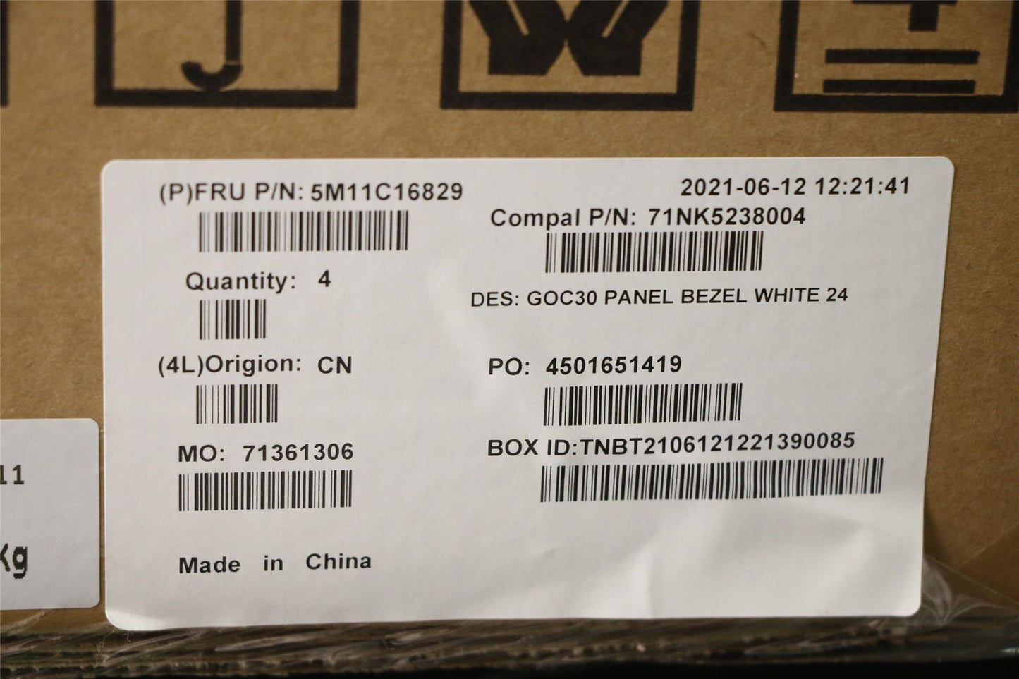 Lenovo PANEL_BEZEL,White,A3 24 5M11C16829